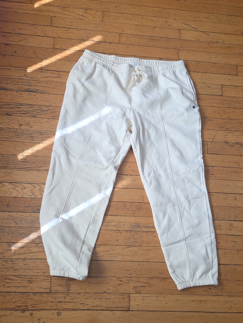 💕Women Champion Cream Drawstring Sweatpants